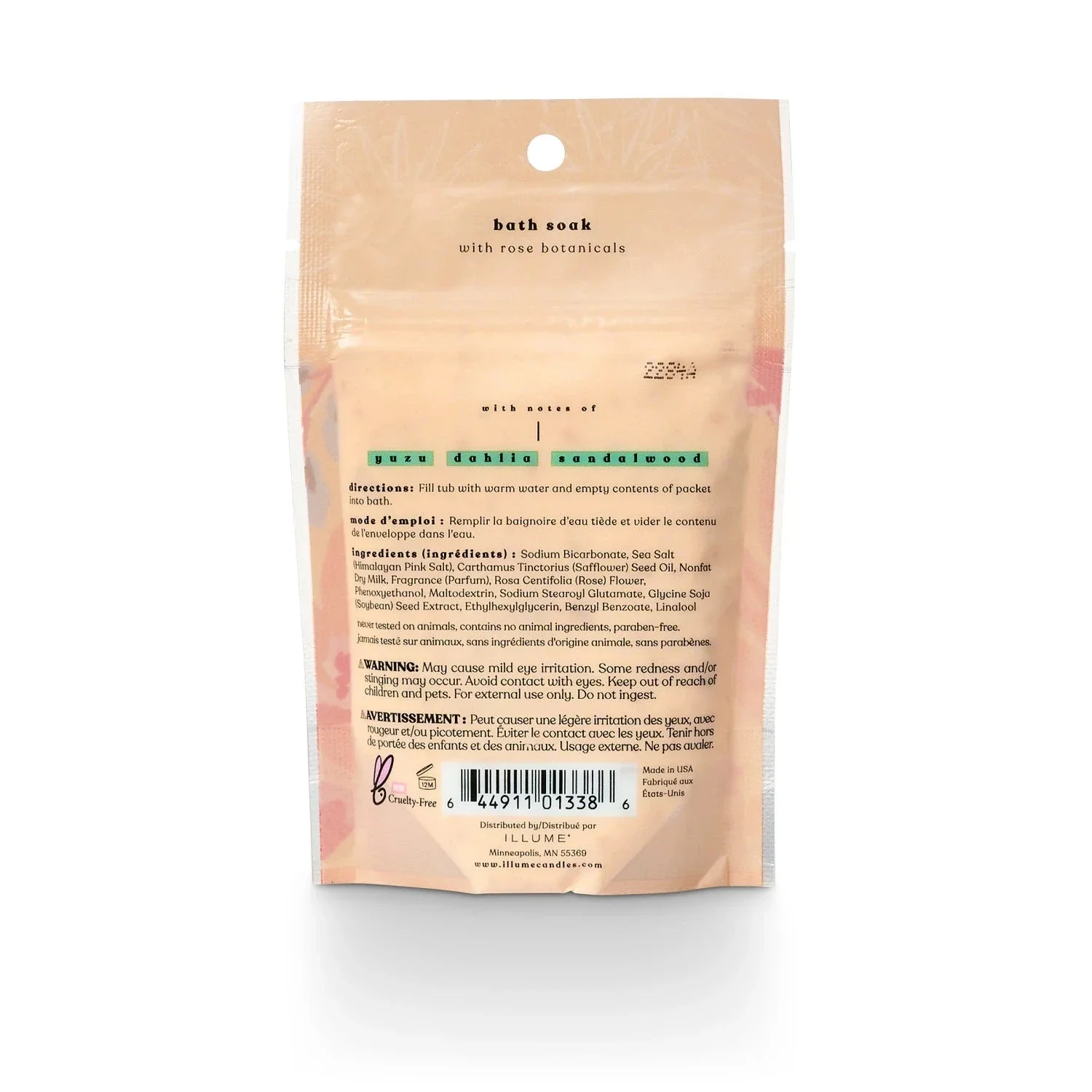 ILLUME - Bath Soak With Rose Botanicals - Blood Orange Dahlia - Image 2