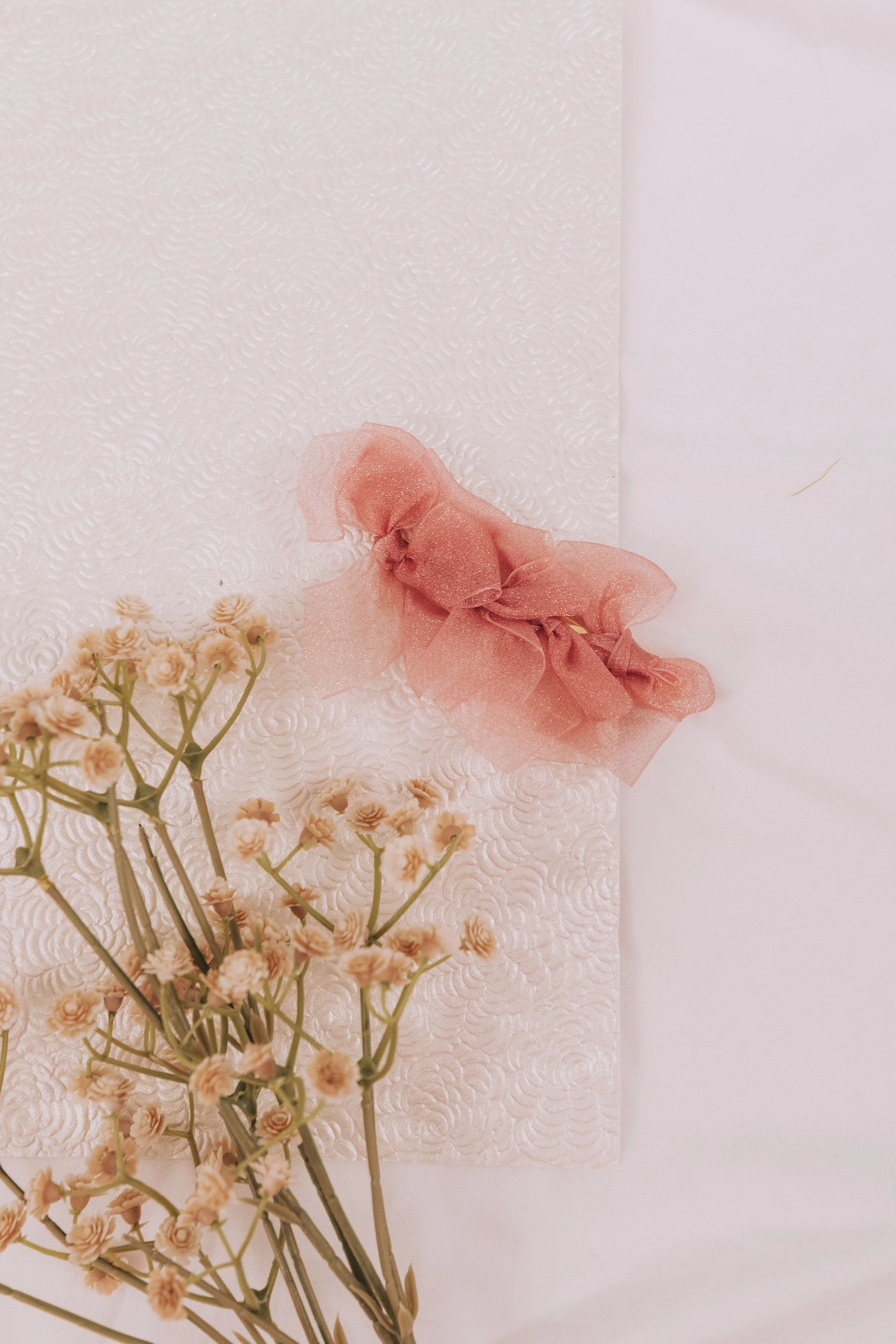 Blush Blossom Bow Clip - Image 2