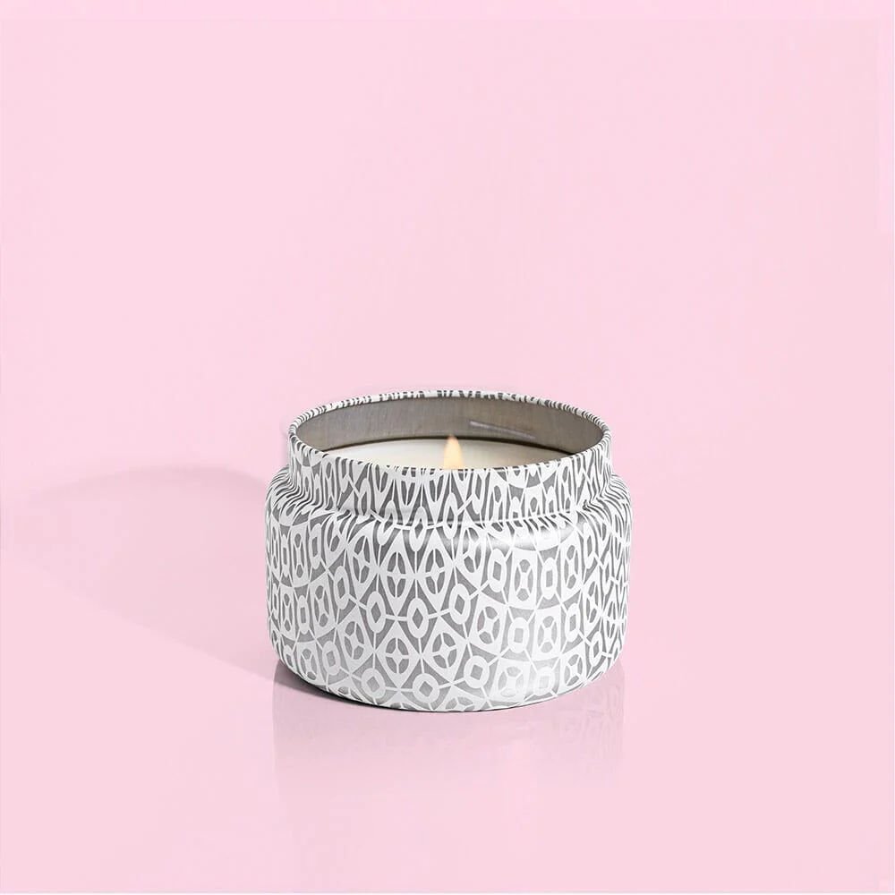 CAPRI BLUE - Volcano White Printed Travel Tin, 8.5 oz - Image 2