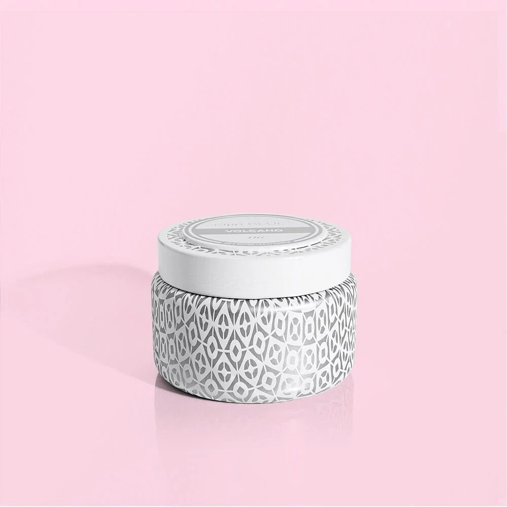 CAPRI BLUE - Volcano White Printed Travel Tin, 8.5 oz - Image 3