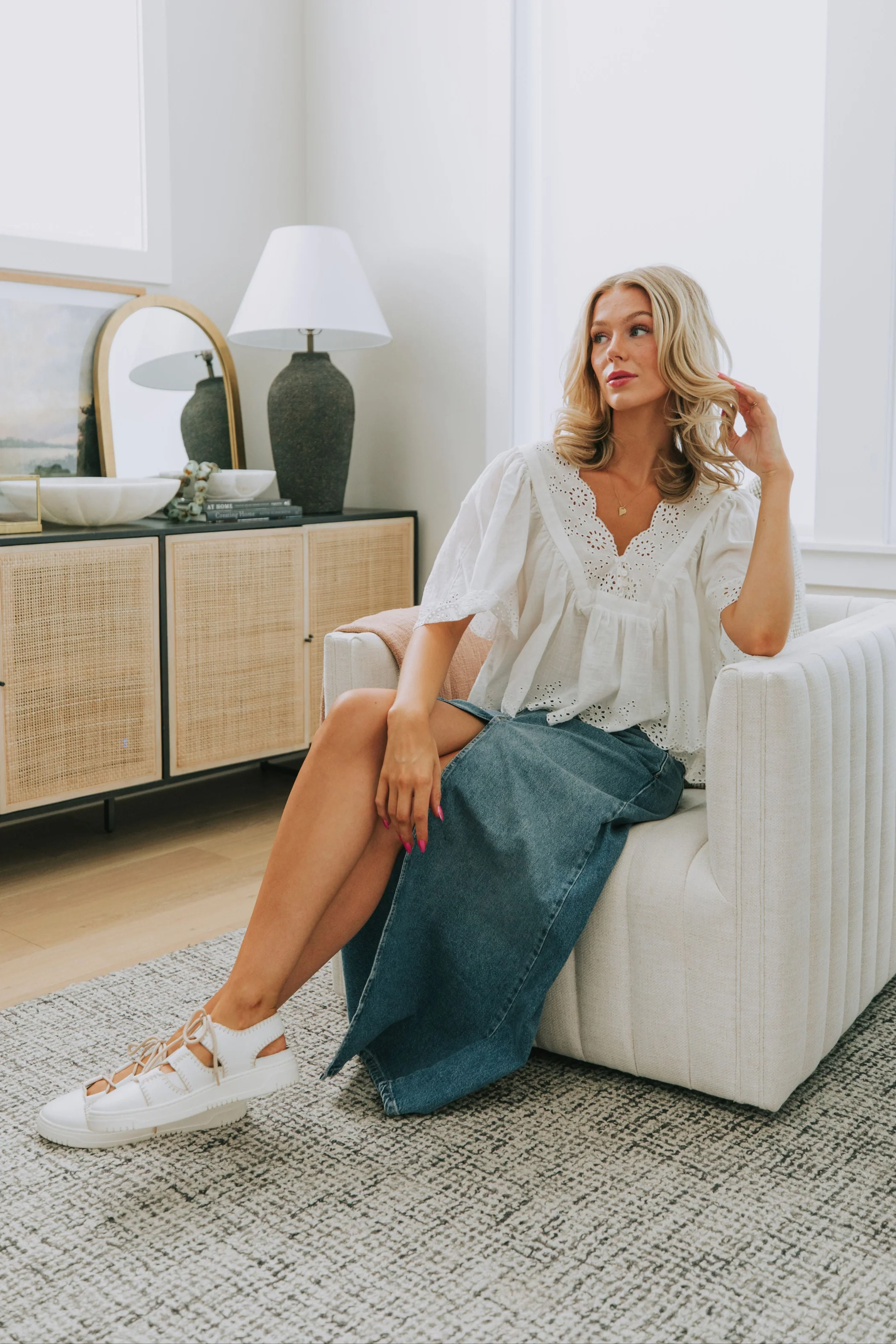 FREE PEOPLE - Costa Eyelet Top - Image 4