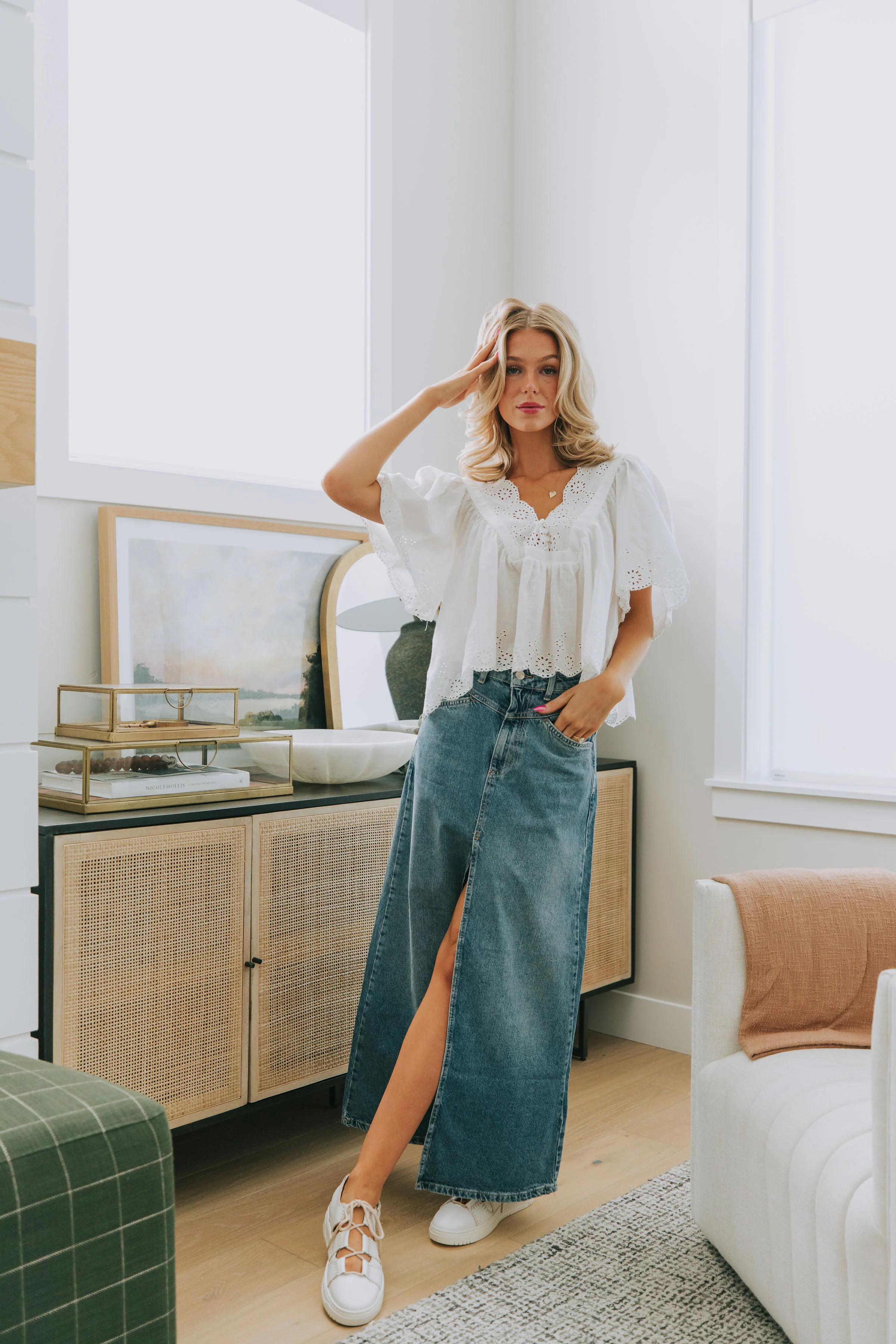FREE PEOPLE - Costa Eyelet Top - Image 7