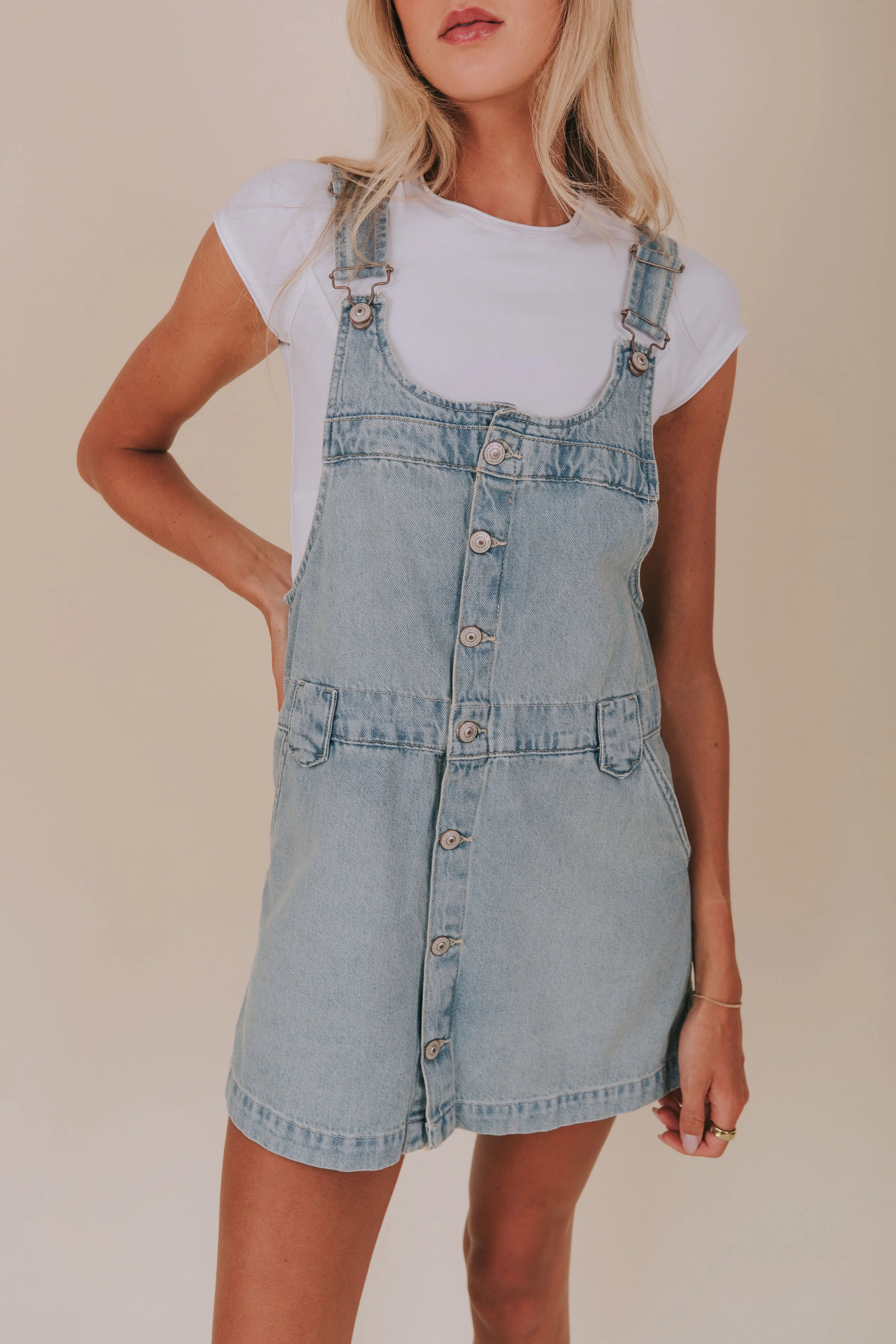 FREE PEOPLE - Edie Denim Skirtall - Image 2