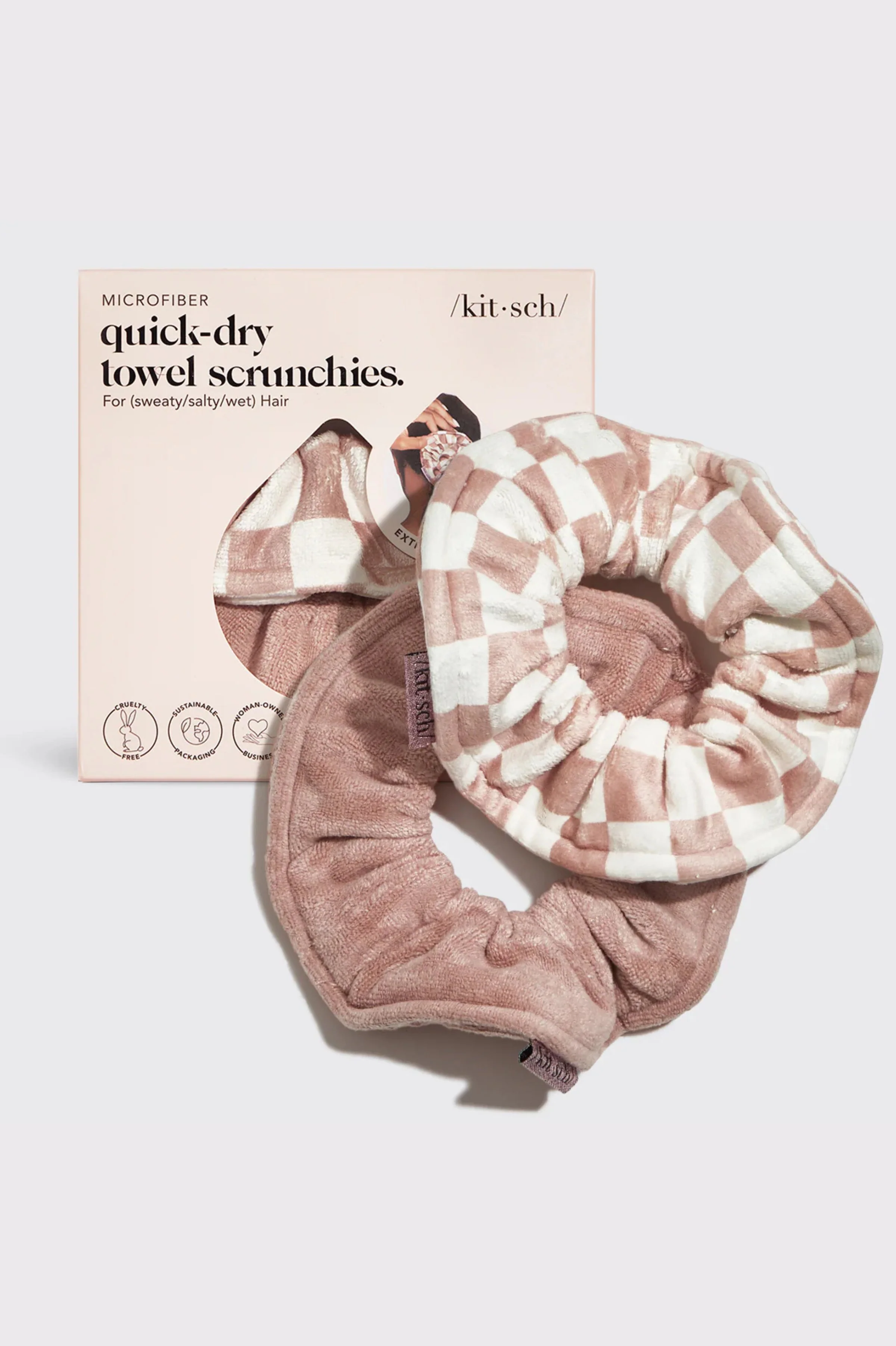 KITSCH - Microfiber Quick-Dry Towel Scrunchie 2PC