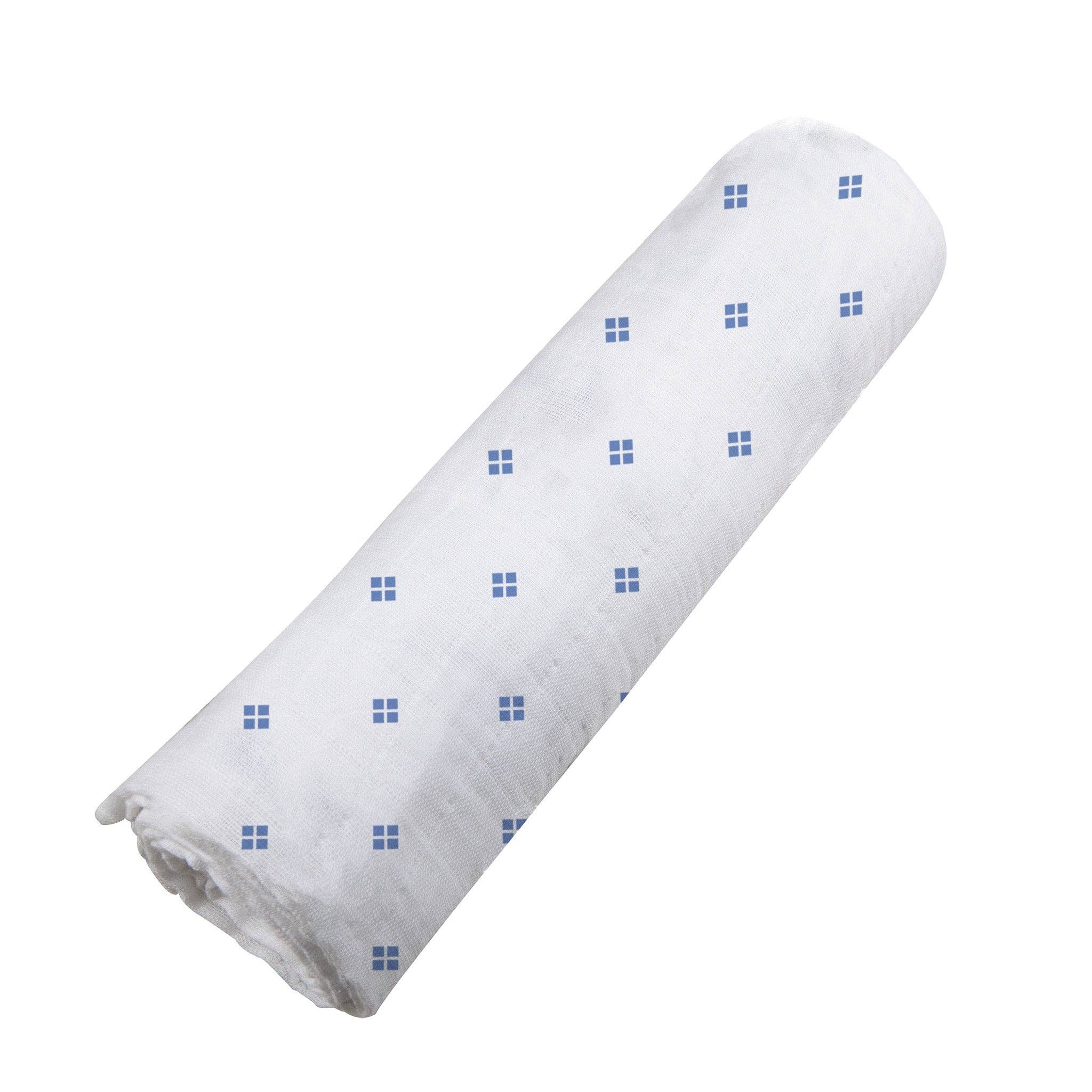 BABY - Periwinkle Diamond Polka Dot Swaddle - Image 4