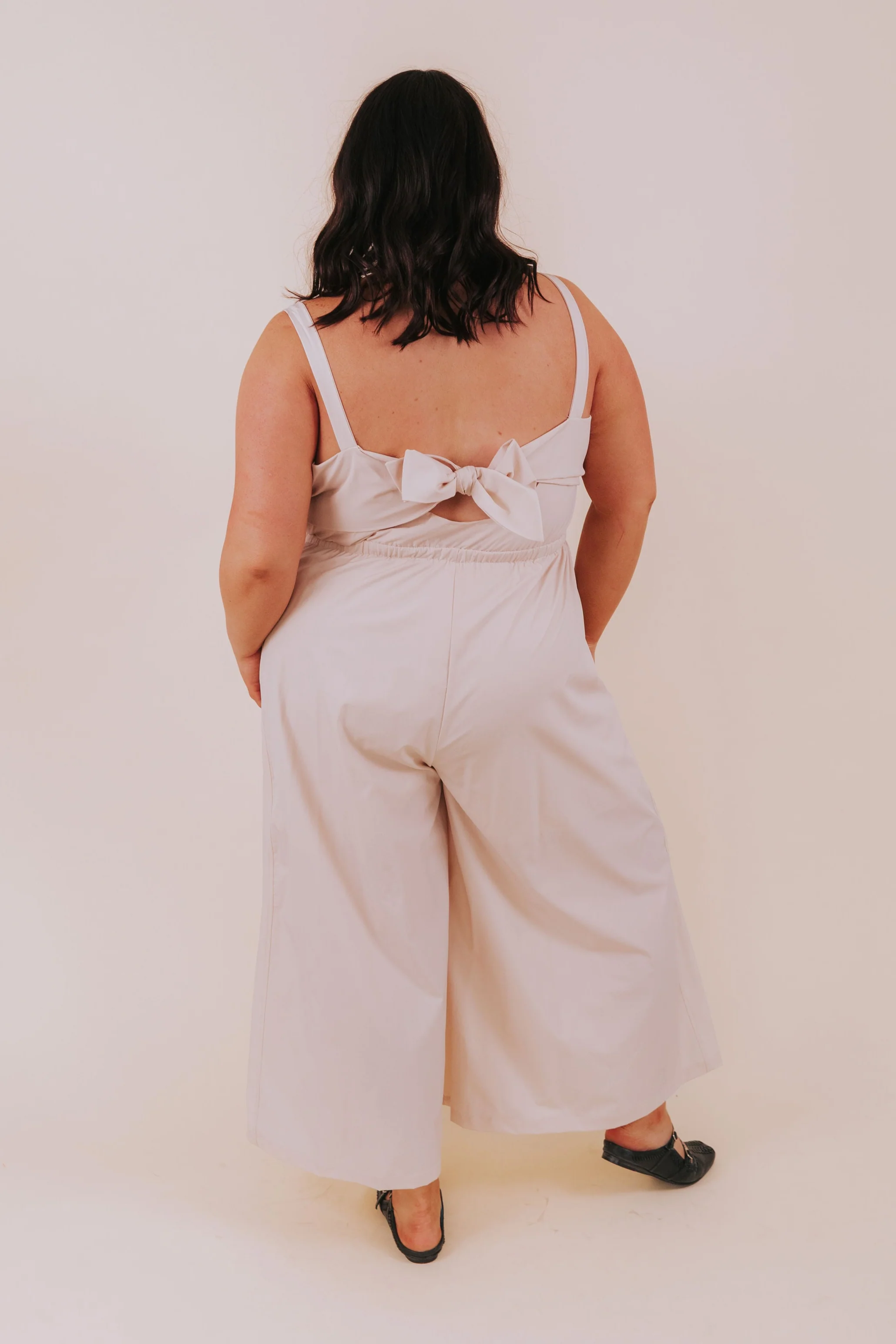 PLUS SIZE - Back In Beige Jumpsuit - Image 5