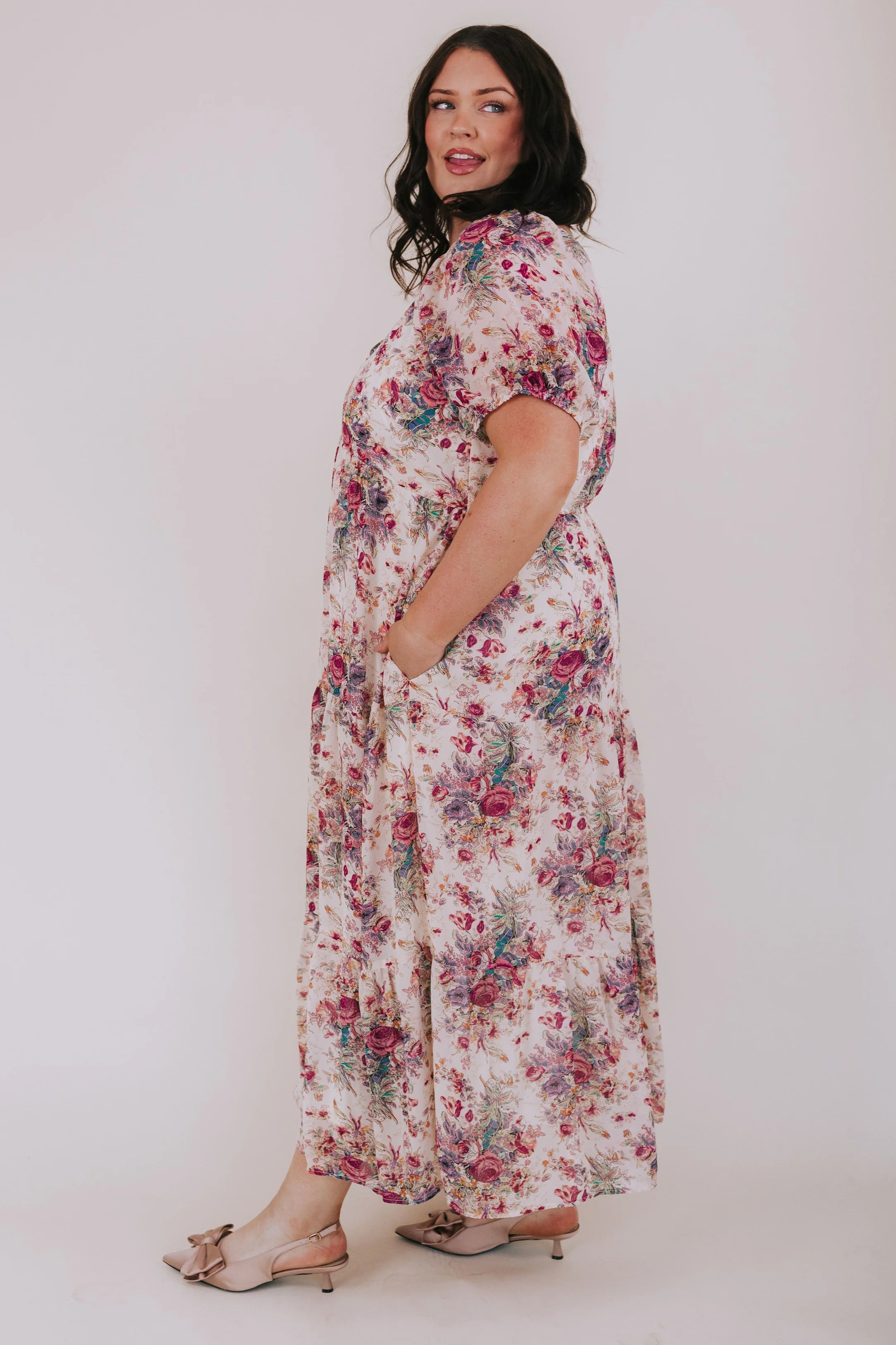 PLUS SIZE - Champagne Poetry Dress - Image 4