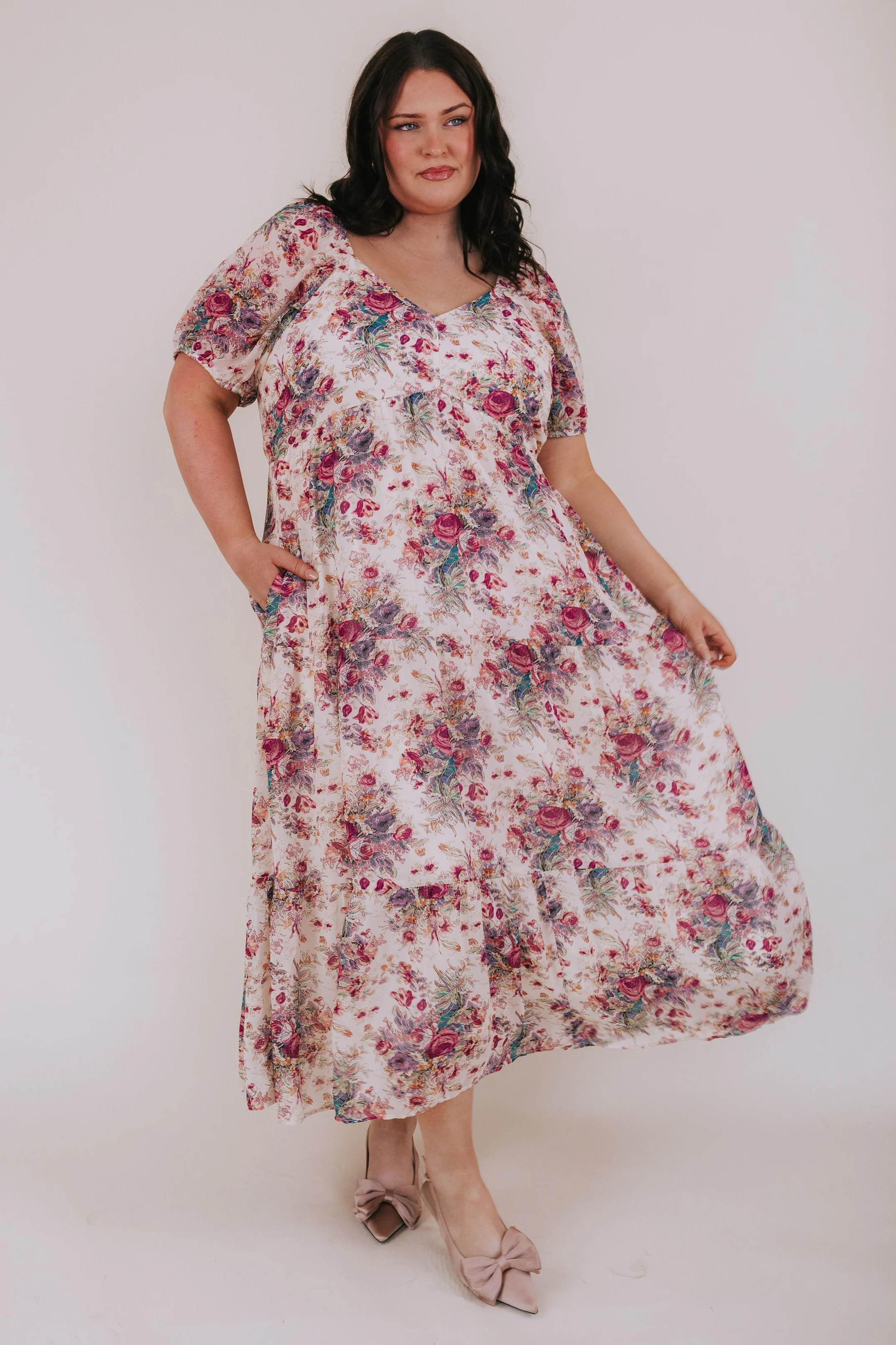PLUS SIZE - Champagne Poetry Dress - Image 7