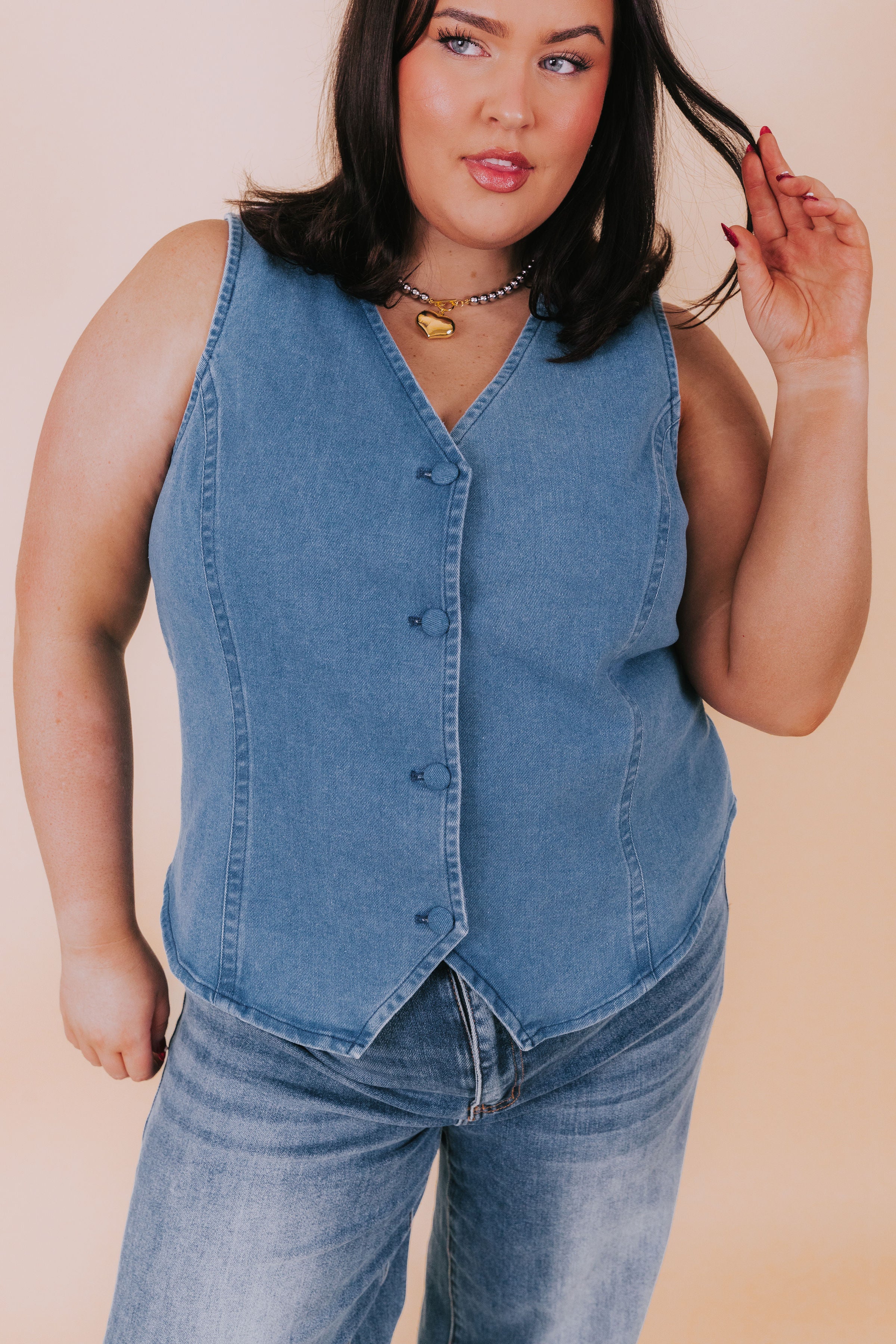PLUS SIZE - Deep Blue Sea Vest - Image 2