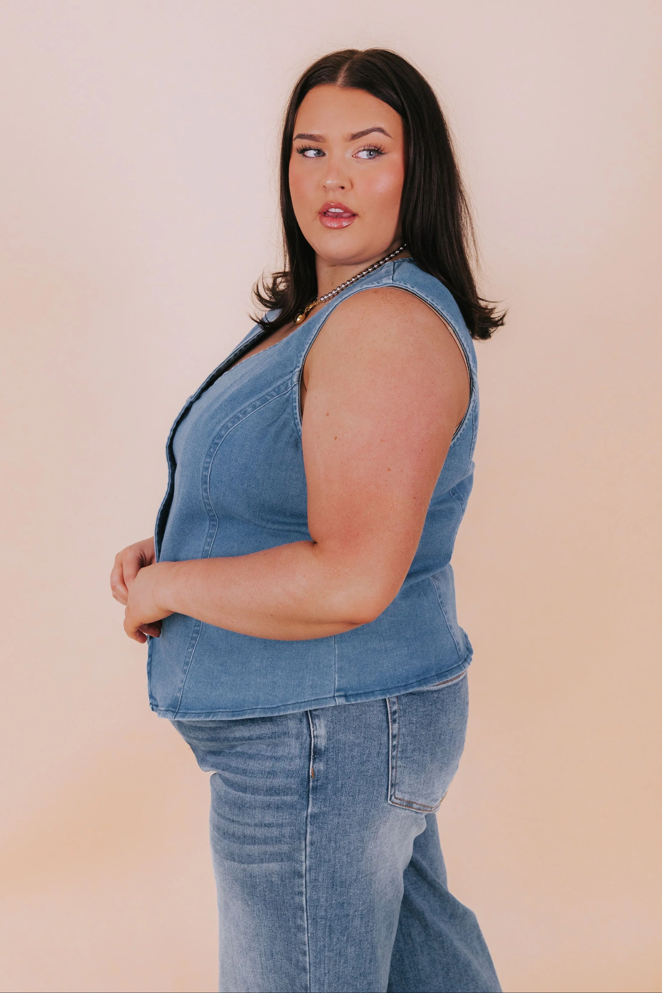 PLUS SIZE - Deep Blue Sea Vest - Image 3