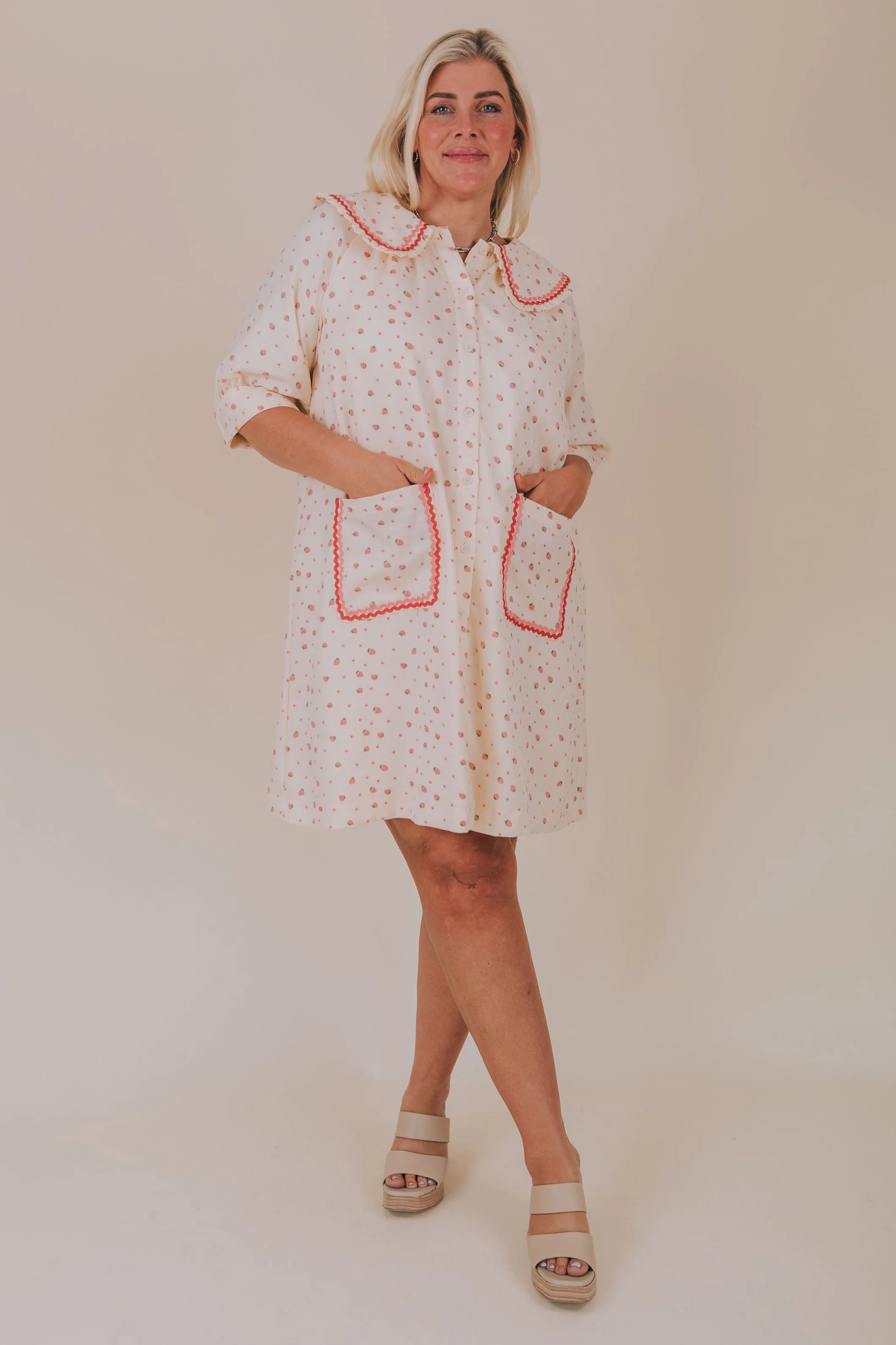 PLUS SIZE - Fresh Strawberries Dress - Image 3