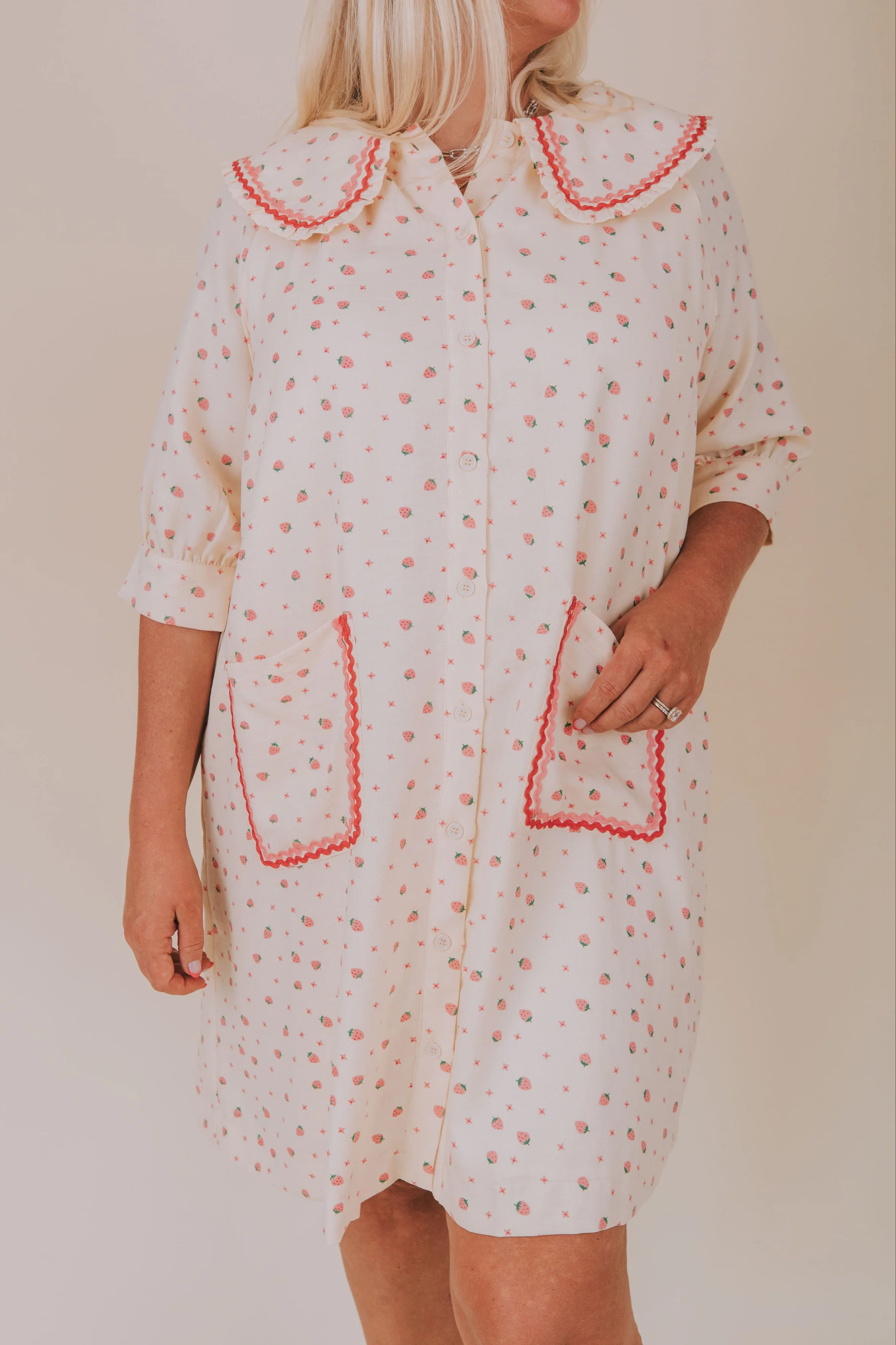 PLUS SIZE - Fresh Strawberries Dress - Image 5
