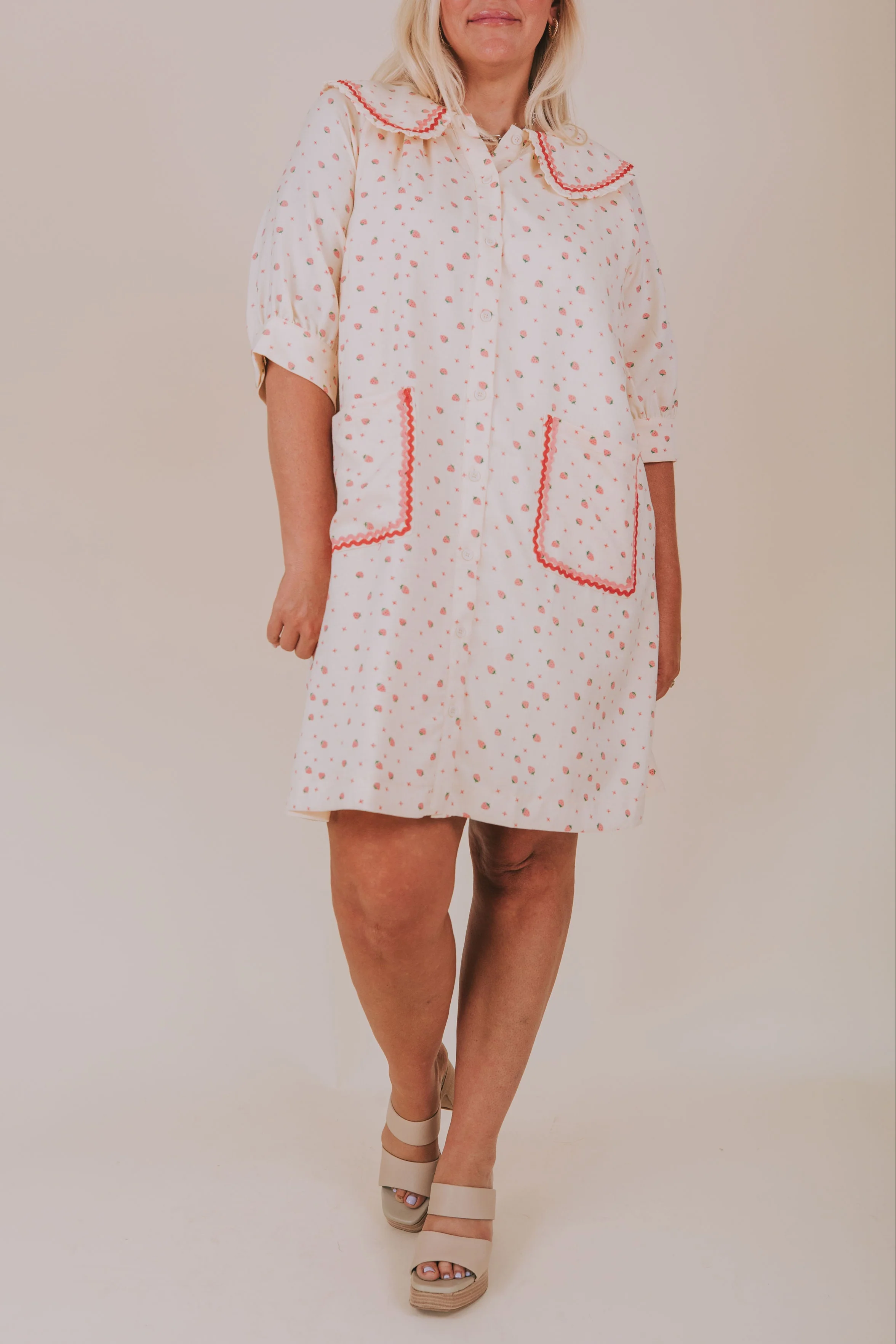 PLUS SIZE - Fresh Strawberries Dress - Image 7