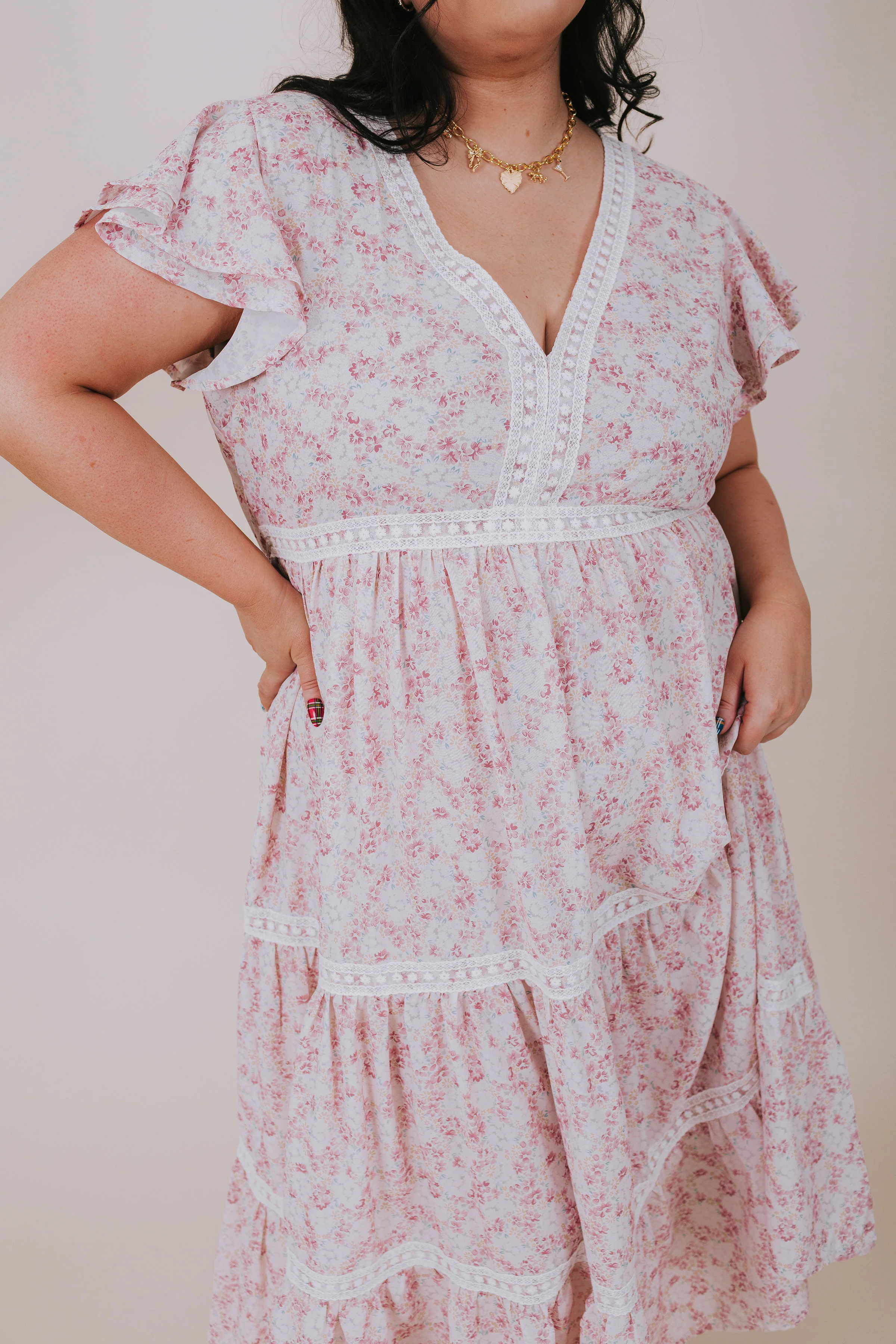PLUS SIZE - Peach Tart Dress - Image 3