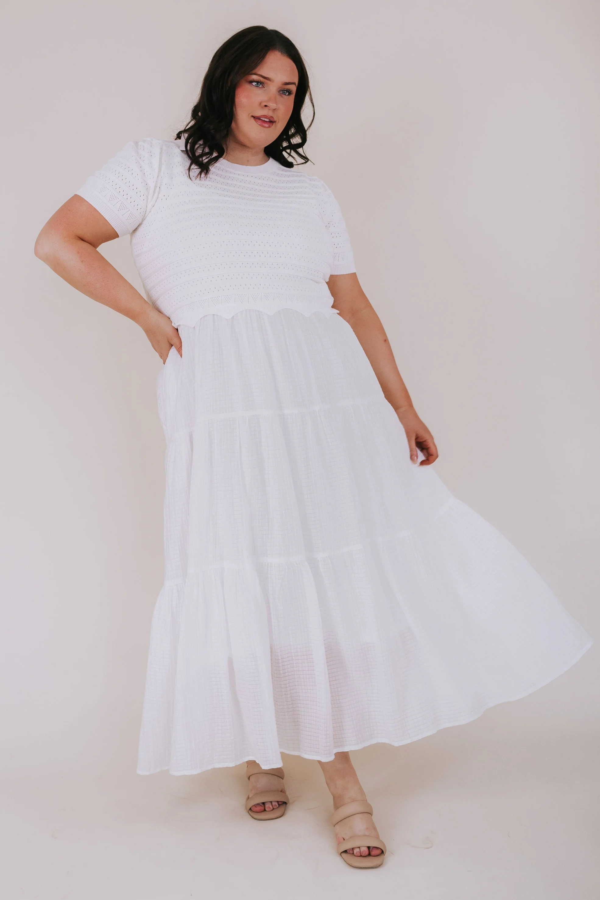 PLUS SIZE - White Out Dress - Image 6