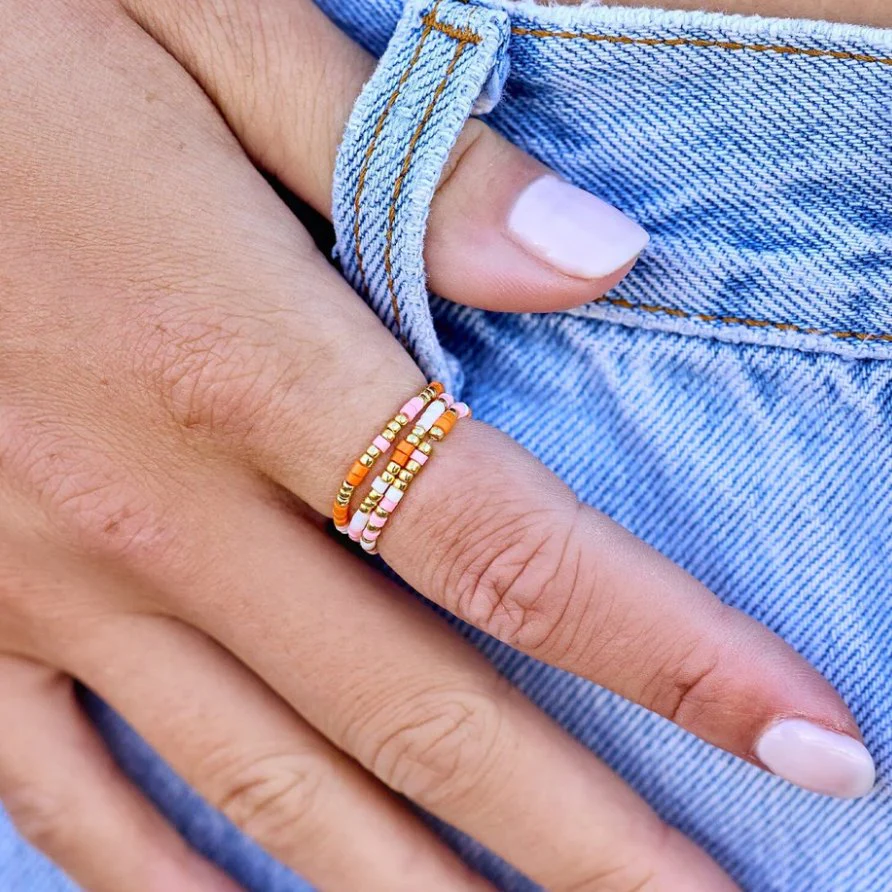 PURA VIDA - Warm Breeze Stretch Ring Set of 3 - Image 2