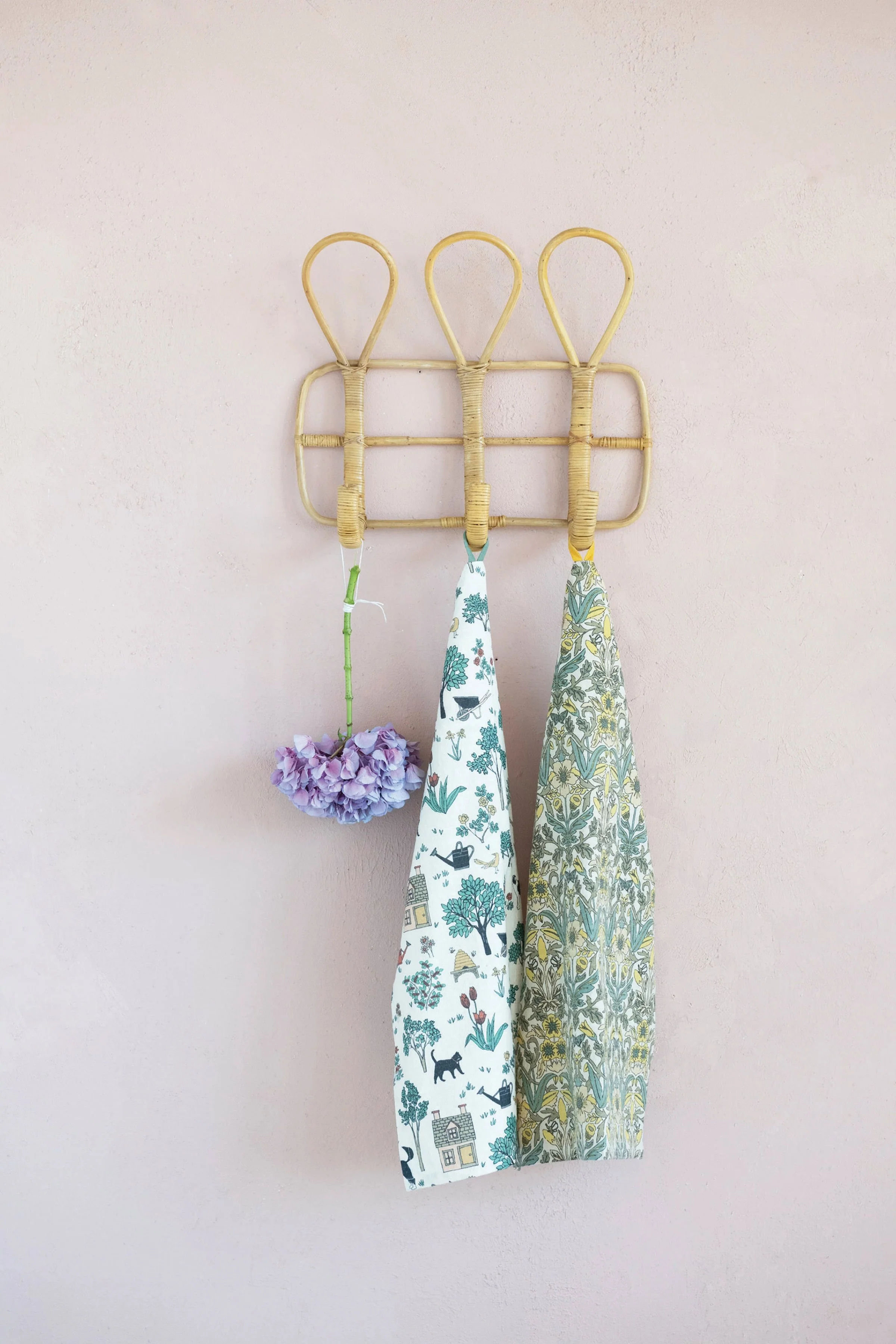 Rattan Wall Hook with 3 Hooks - Image 2